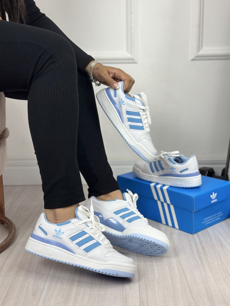 Adidas Forum 84 Low - Branco/azul bebe