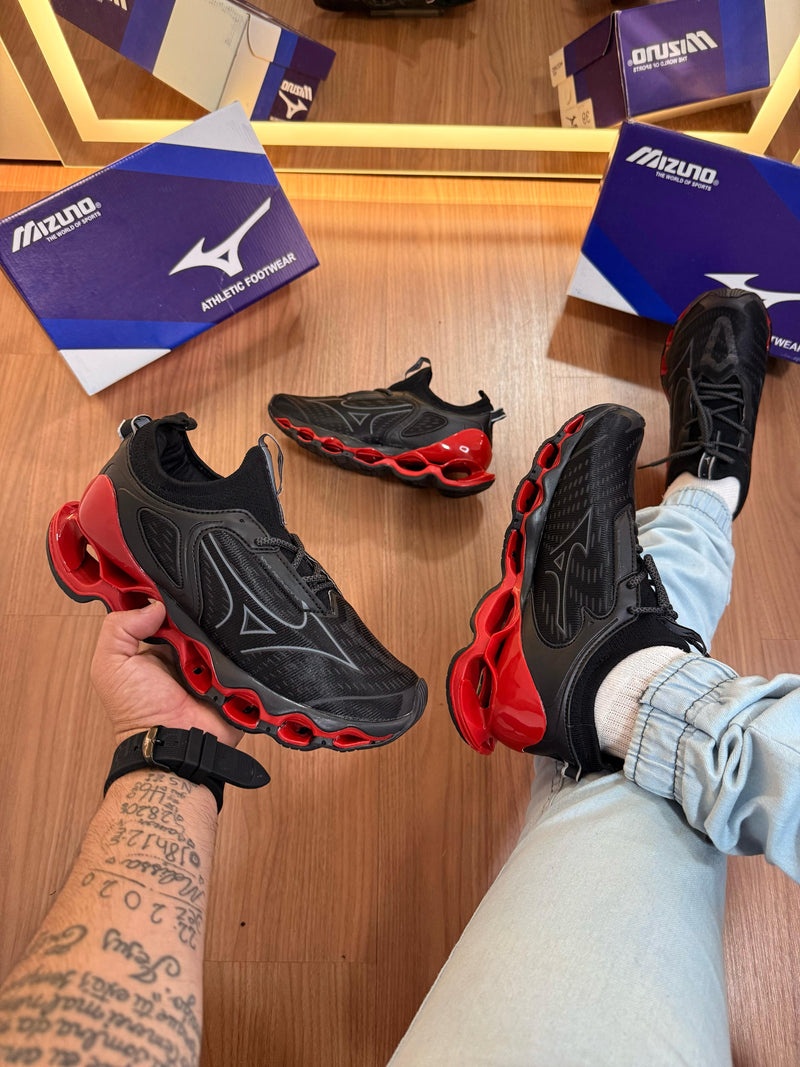Mizuno Wave Prophecy 14 - Preto/Vermelho