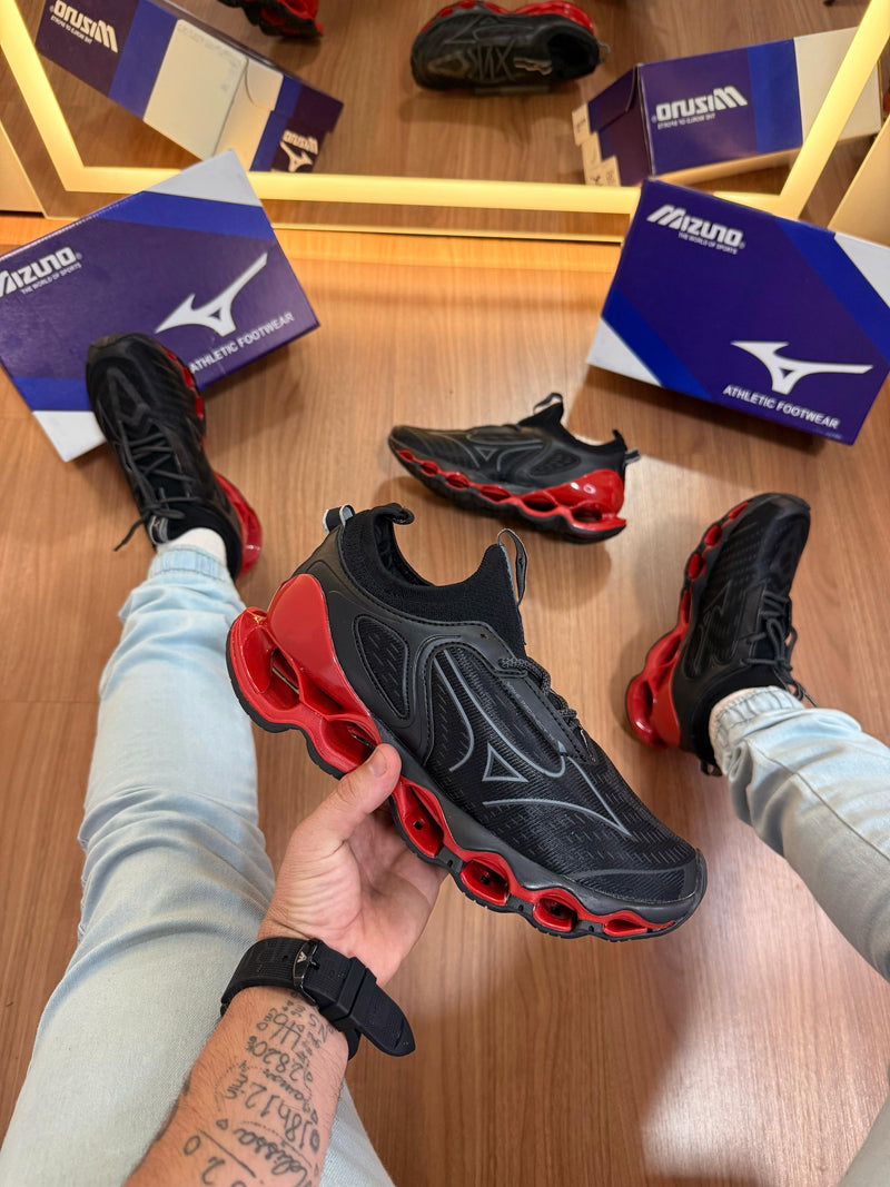 Mizuno Wave Prophecy 14 - Preto/Vermelho