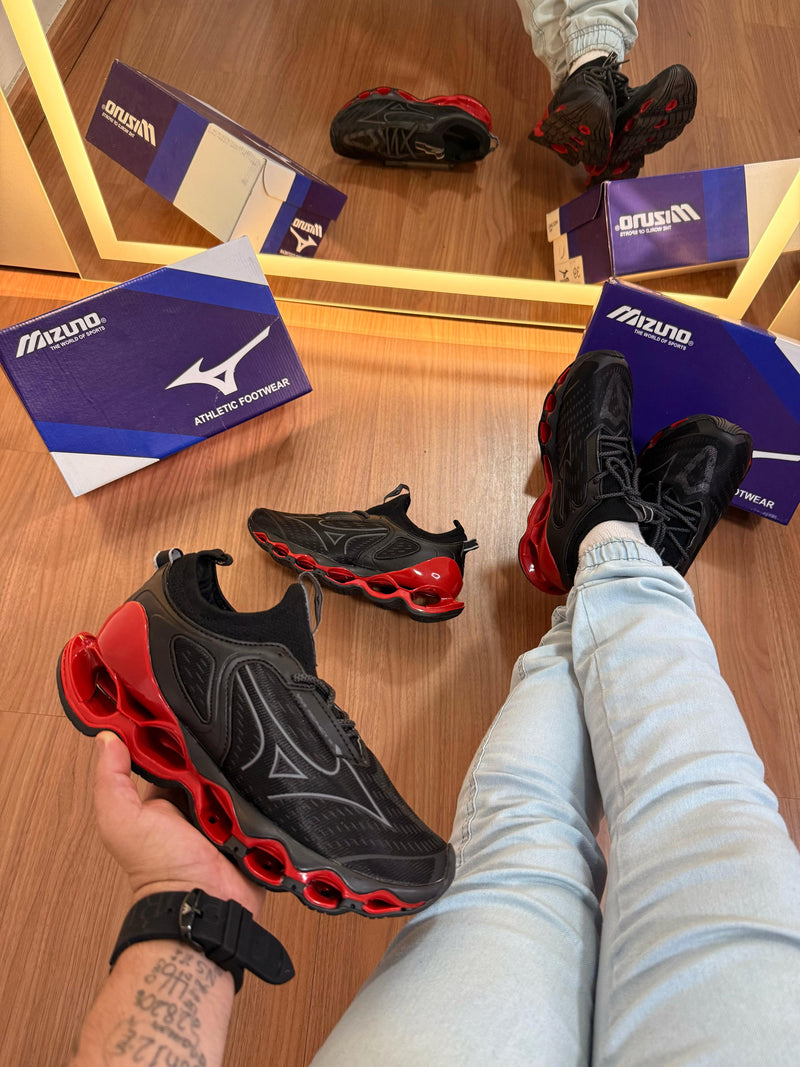 Mizuno Wave Prophecy 14 - Preto/Vermelho
