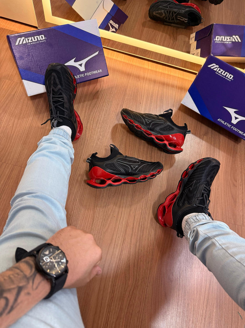 Mizuno Wave Prophecy 14 - Preto/Vermelho